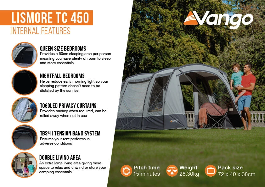 Vango Lismore TC 450 Poled Tent Package (2023) 8 Vango Lismore TC 450 Poled Tent Package (2023) - Image 6