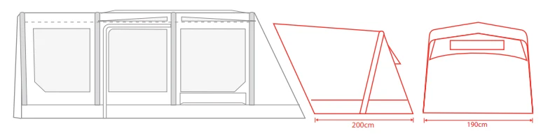 Outdoor Revolution Movelite Annexe T3E / T4E (2022) 5 Outdoor Revolution Movelite Annexe T3E / T4E (2022) - Image 3