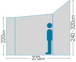 Westfield Neptune 400 Performance Air Drive Away Awning Mid - XXhigh (240 -320cm) -Camping Sales Store neptune 6 midsize