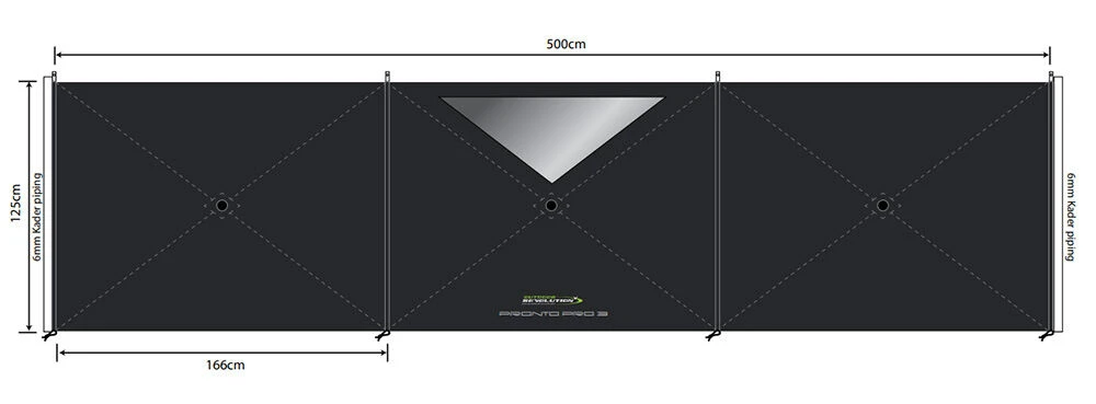 Outdoor Revolution Pronto Pro 3 Panel Windbreak (125 X 500cm) 4 Outdoor Revolution Pronto Pro 3 Panel Windbreak (125 X 500cm) - Image 2