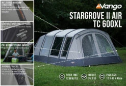 Vango Airbeam Vango Stargrove II TC 600XL Air Tent (2022) 17 Vango Airbeam Vango Stargrove II TC 600XL Air Tent (2022) -Camping Sales Store stargrove ii air tc 600xl low res2