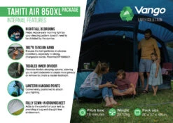 Vango Airbeam Vango Tahiti 850XL Air Tent (2023) 18 Vango Airbeam Vango Tahiti 850XL Air Tent (2023) -Camping Sales Store tahiti air 850xl package2