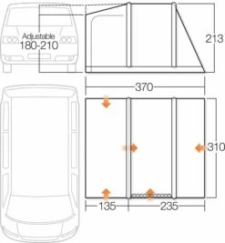 Vango Airbeam Vango Kela V Low AirAway Awning (2022) 19 Vango Airbeam Vango Kela V Low AirAway Awning (2022) -Camping Sales Store vango 2018 awnings floorplan kela iii low