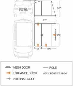 Vango Faros II Low Poled Awning (180 - 210cm) 12 Vango Faros II Low Poled Awning (180 - 210cm) -Camping Sales Store vango 2019 awnings floorplan faros low