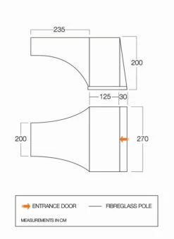 Vango Side Awning (TA007) (Sentinel Eco) 5 Vango Side Awning (TA007) (Sentinel Eco) -Camping Sales Store vango 2021 tent additions floorplan earth side awning ta006