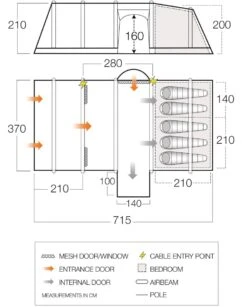 Vango Airbeam Vango Rome II Air 550XL Tent Package (2023) -Camping Sales Store vango 2021 tents floorplan rome air 550xl hi