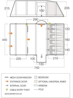 Vango Airbeam Vango Rome II Air 650XL Tent Package (2023) -Camping Sales Store vango 2021 tents floorplan rome air 650xl hi
