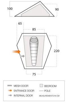Vango Heddon 100 Tent (2022) 13 Vango Heddon 100 Tent (2022) -Camping Sales Store vango 2022 tents floorplan heddon 100 low res