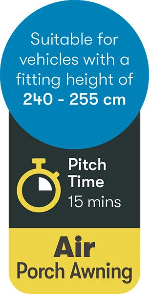 Westfield Vega 330 Performance Air Porch Awning (240 - 255cm) 8 Westfield Vega 330 Performance Air Porch Awning (240 - 255cm) - Image 6